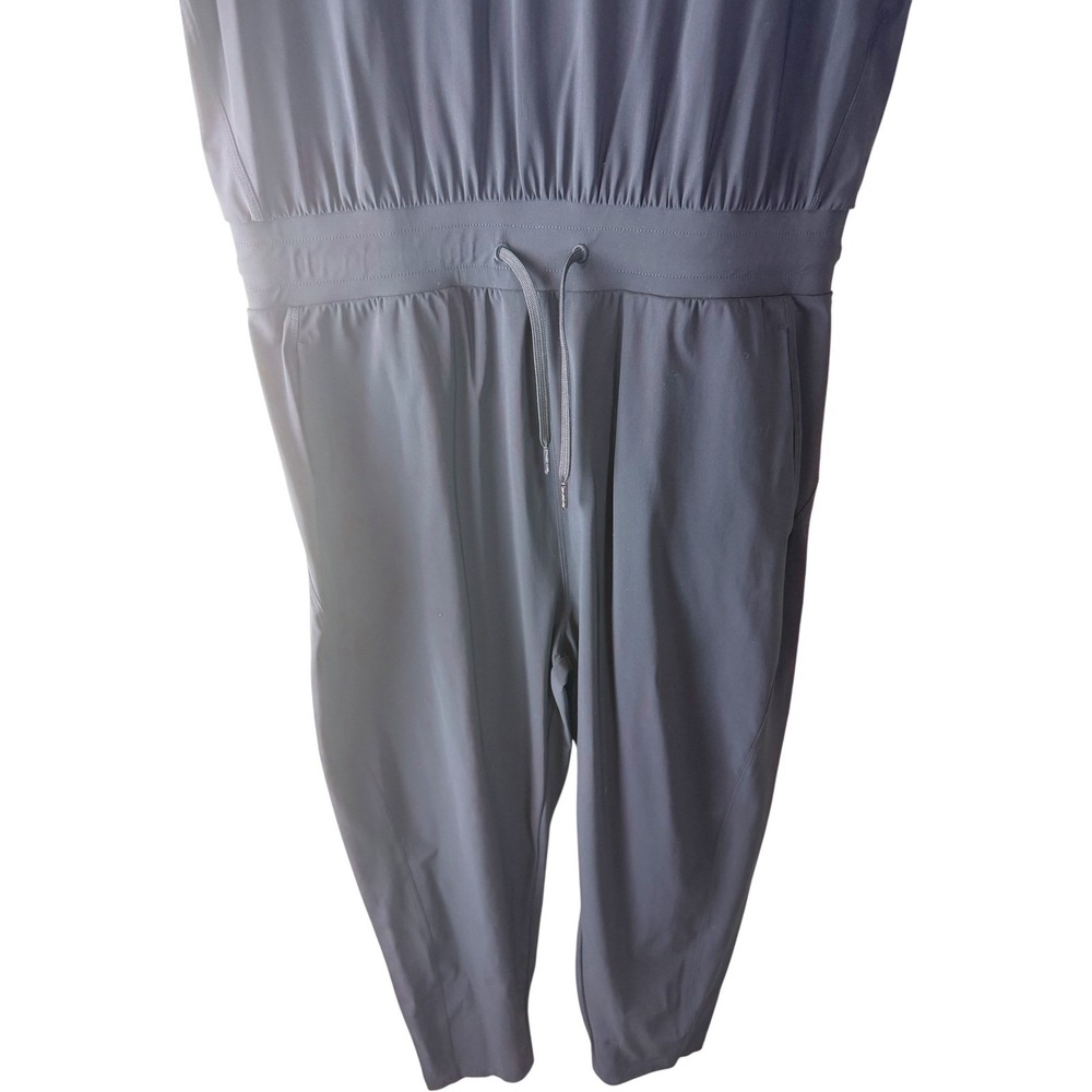 Sweaty Betty Explorer Jumpsuit Black Short Sleeve Drawstring Waist Womens L - Picture 4 of 8